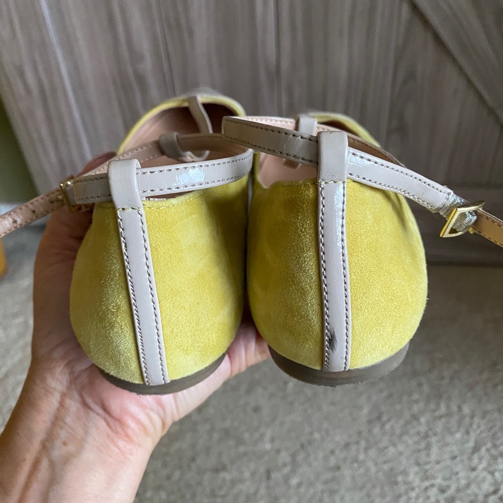 Sole Society x Julianne Hough Yellow and cream pointy toe flats - Picture 5 of 10